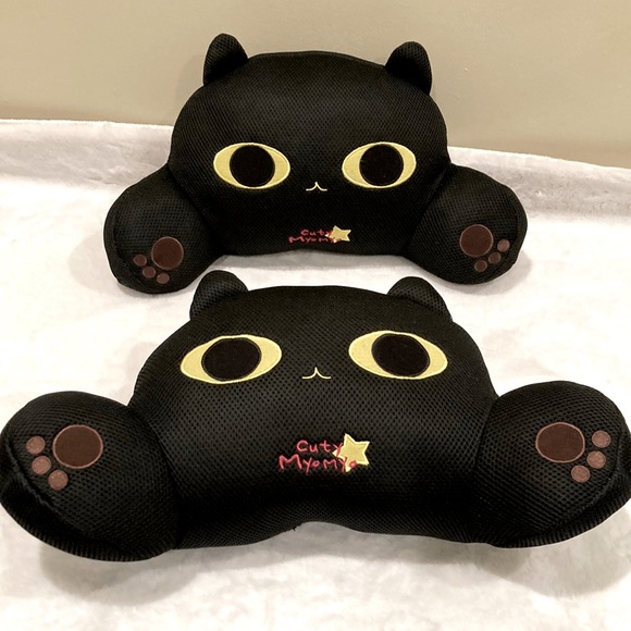Black Cat Cuty Myomyo pillows - Picture 1 of 3